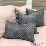 Artesa Carmen Premium Cotton Brocade Throw Pillow Set of 3 in Vogue Green - Elegant Home Decor Ensemble